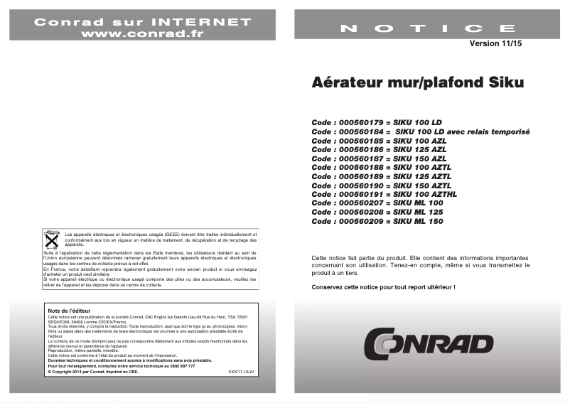 Imagen de la primera página del manual del dispositivo 100 AZL