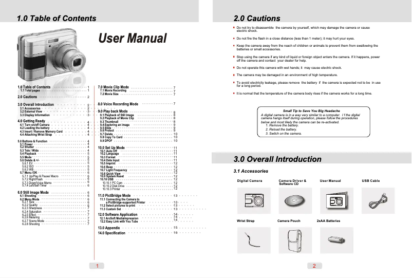 Página nº 1 - Manual de usuario Easypix VX931