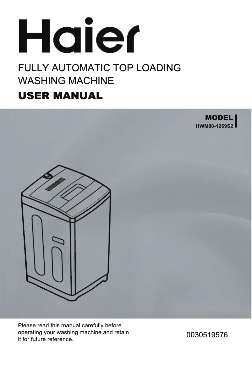 Página 1 del manual Manual de usuario Haier HWM80-1269S2
