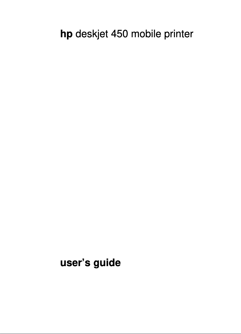 Página 1 del manual Manual de usuario HP Deskjet 450CI