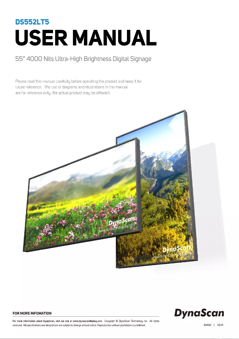 Imagen de la primera página del manual del dispositivo DS552LT5