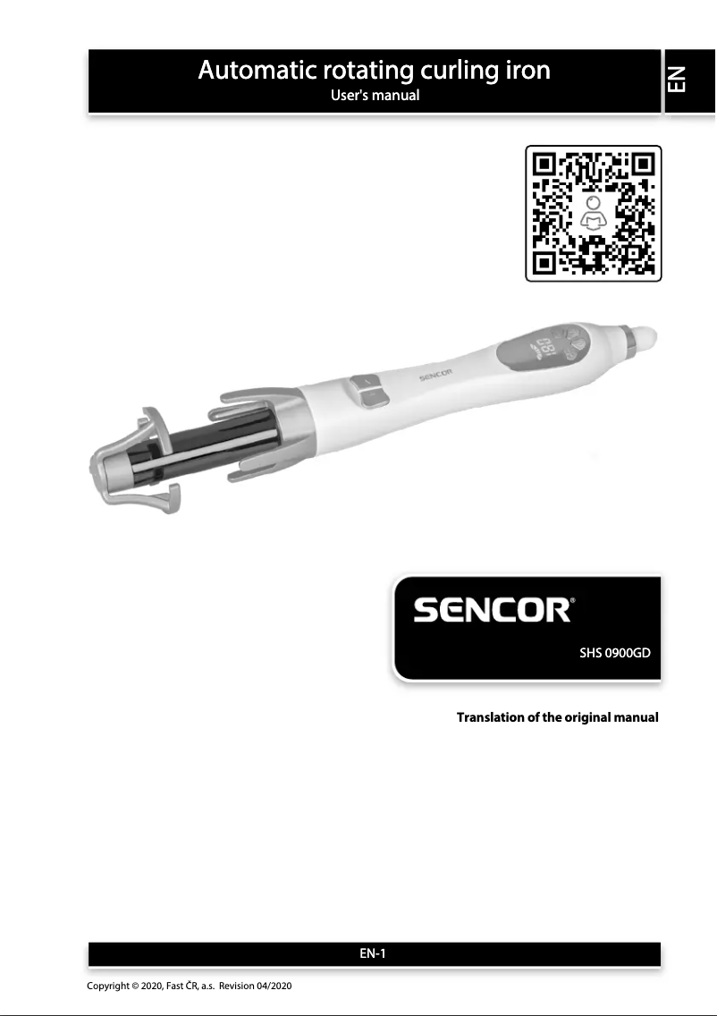 Imagen de la primera página del manual del dispositivo SHS 0900GD