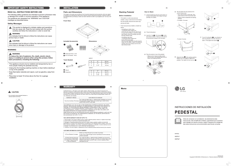 Imagen de la primera página del manual del dispositivo WDPS2W