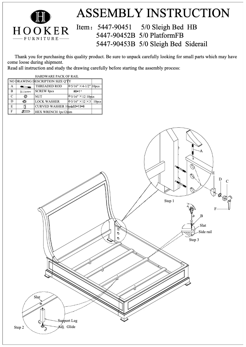 Imagen de la primera página del manual del dispositivo 5447-90452B