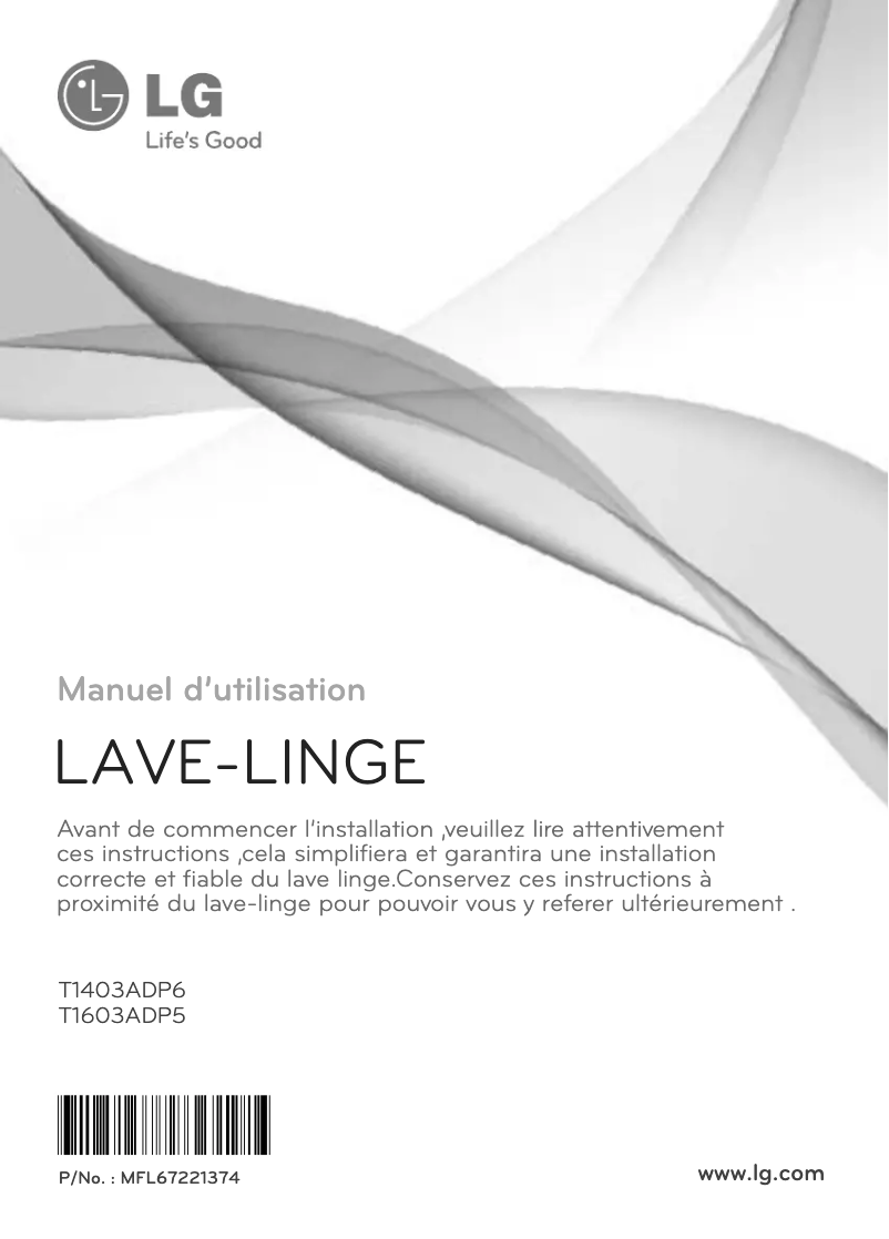 Página nº 1 - Manual de usuario LG T1603ADP5