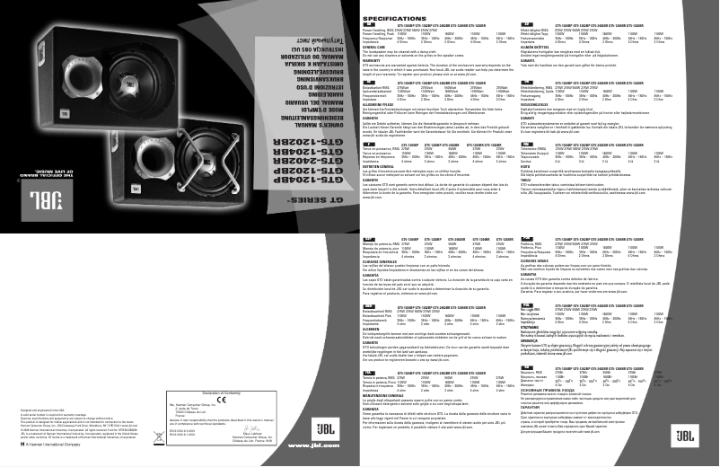 Imagen de la primera página del manual del dispositivo GT5-2402 BR