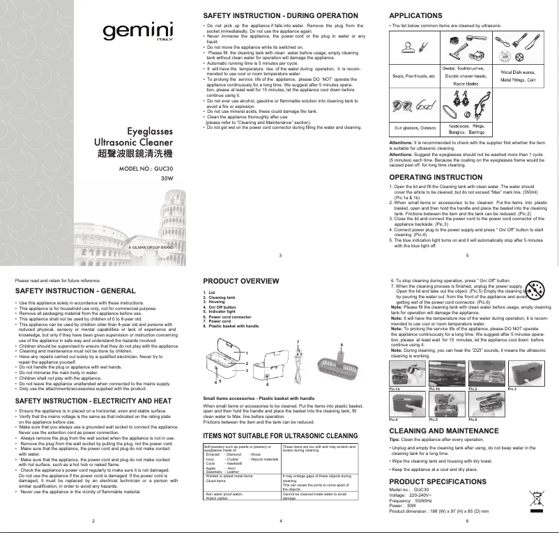 Página 1 del manual Manual de usuario Gemini GUC30