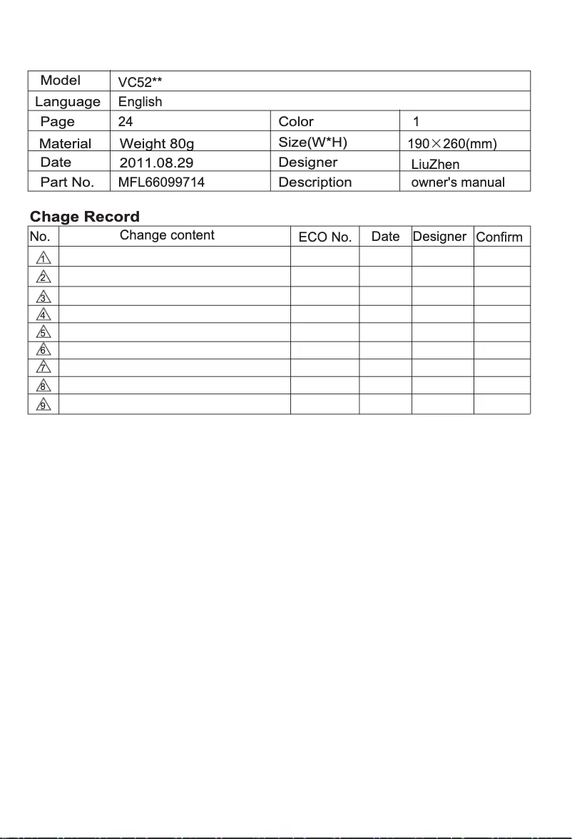 Imagen de la primera página del manual del dispositivo VC3018NHTY