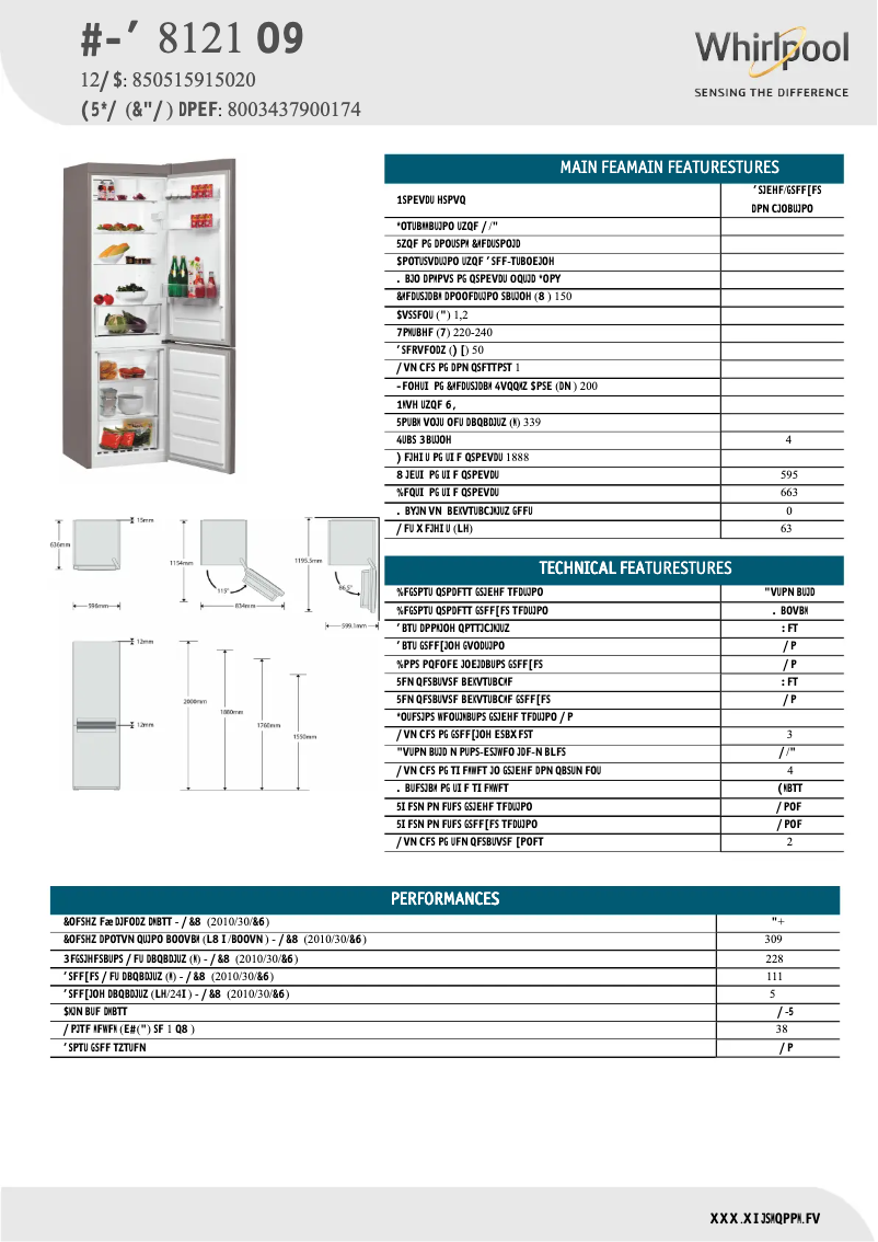 Imagen de la primera página del manual del dispositivo BLF 8121 OX