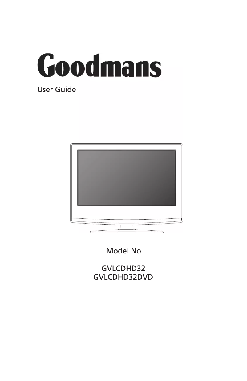 Página 1 del manual Manual de usuario Goodmans GVLCDHD32