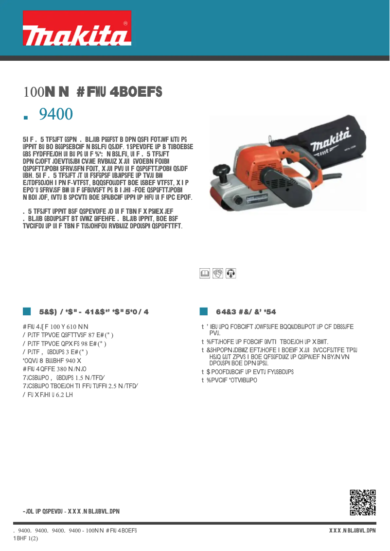 Imagen de la primera página del manual del dispositivo M9400