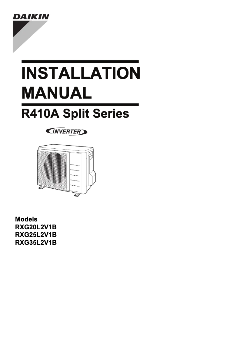 Página nº 1 - Manual de usuario Daikin RXG35L2V1B