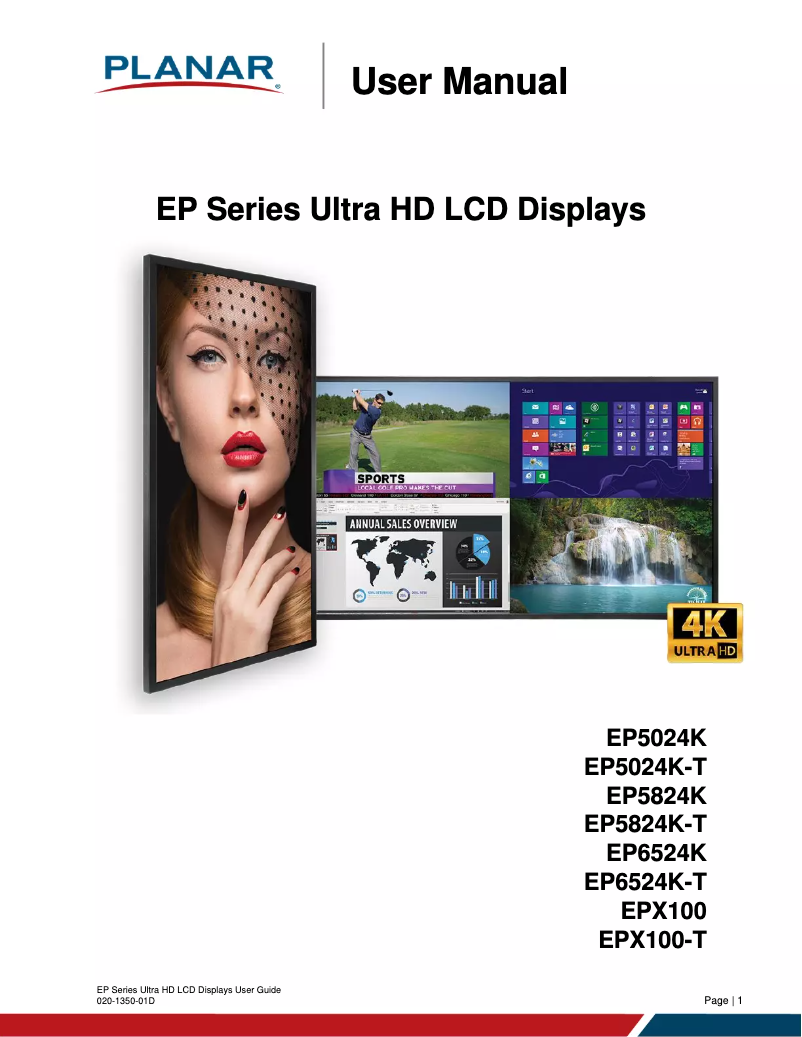 Imagen de la primera página del manual del dispositivo EPX100