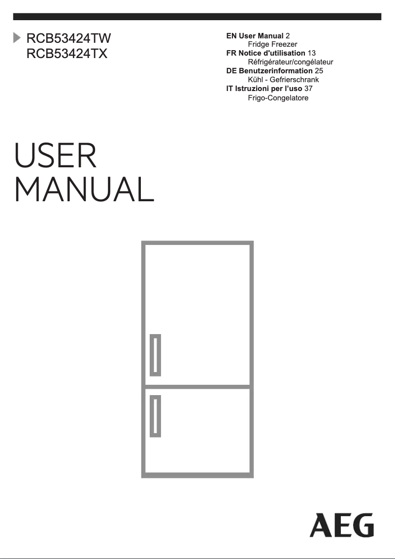 Imagen de la primera página del manual del dispositivo RCB53424TX