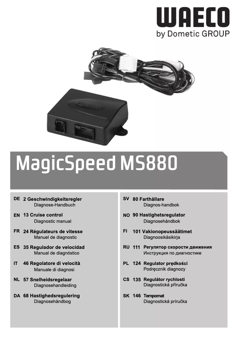 Página 1 del manual Manual de usuario Waeco MagicSpeed MS880
