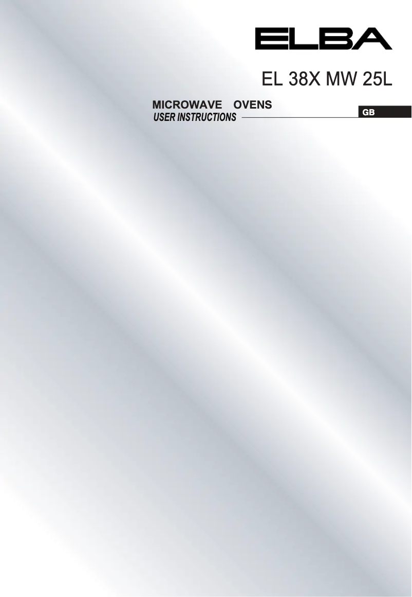 Página 1 del manual Manual de usuario Elba Elio EL 38X MW 25L