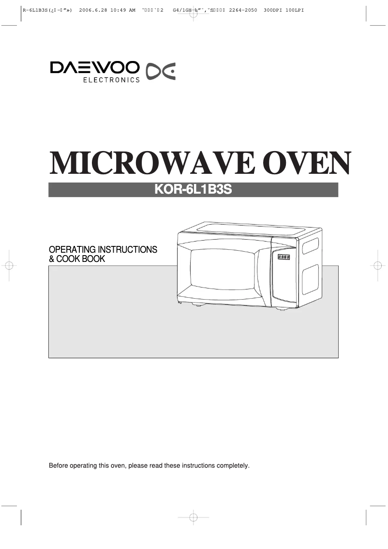 Imagen de la primera página del manual del dispositivo KOR6L1B