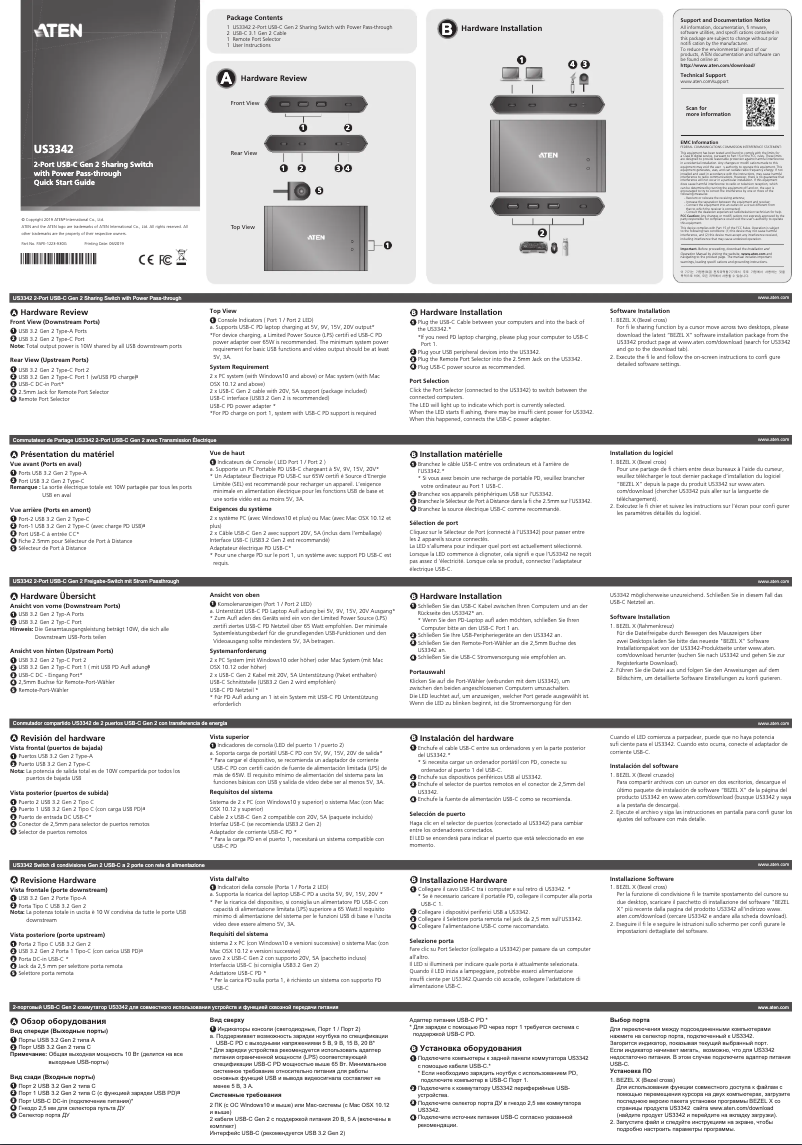Página nº 1 - Manual de usuario ATen US3342