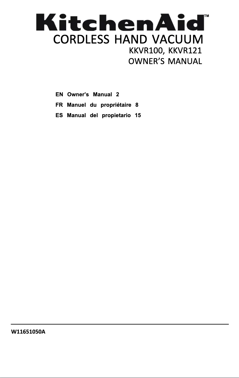 Imagen de la primera página del manual del dispositivo KKVR121