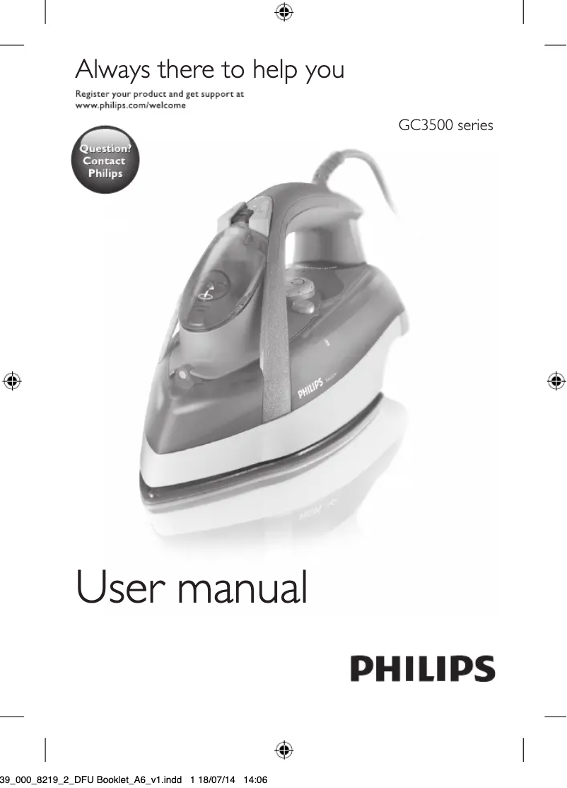 Página 1 del manual Manual de usuario Philips EasyCare GC3550