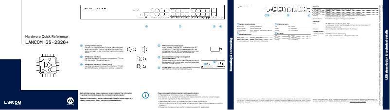 Página 1 del manual Manual de usuario Lancom GS-2326+