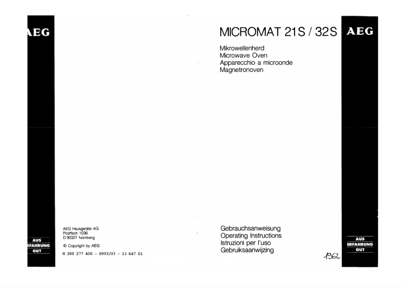 Imagen de la primera página del manual del dispositivo Micromat 32