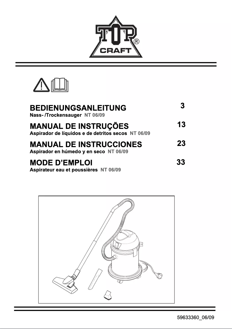 Imagen de la primera página del manual del dispositivo NT 06/09