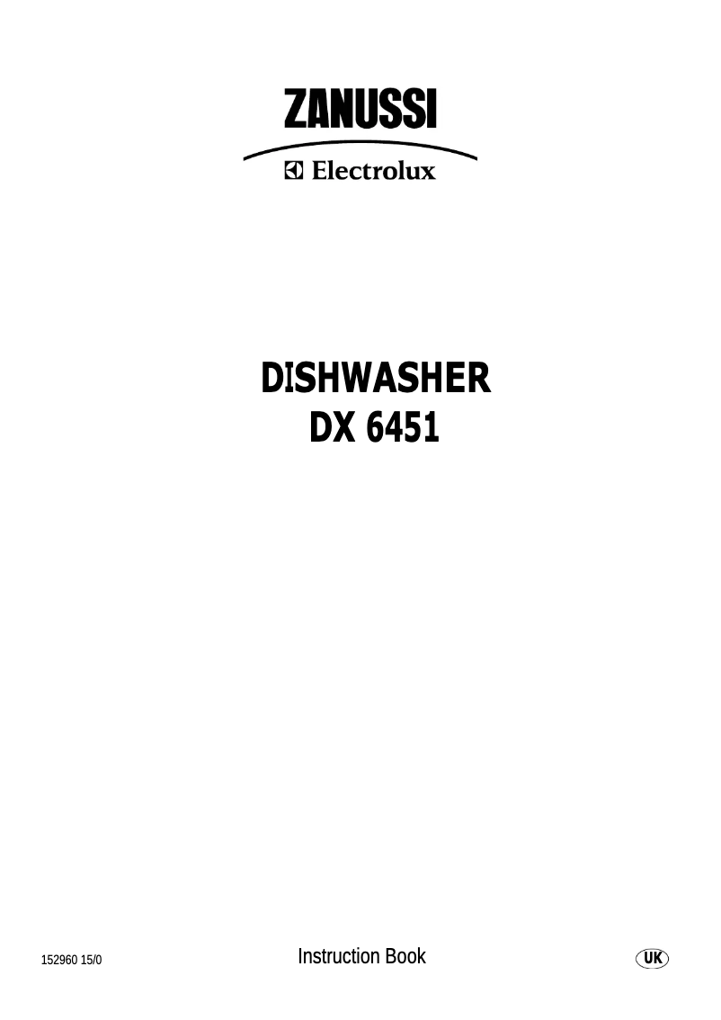 Página 1 del manual Manual de usuario Zanussi-Electrolux DX6451