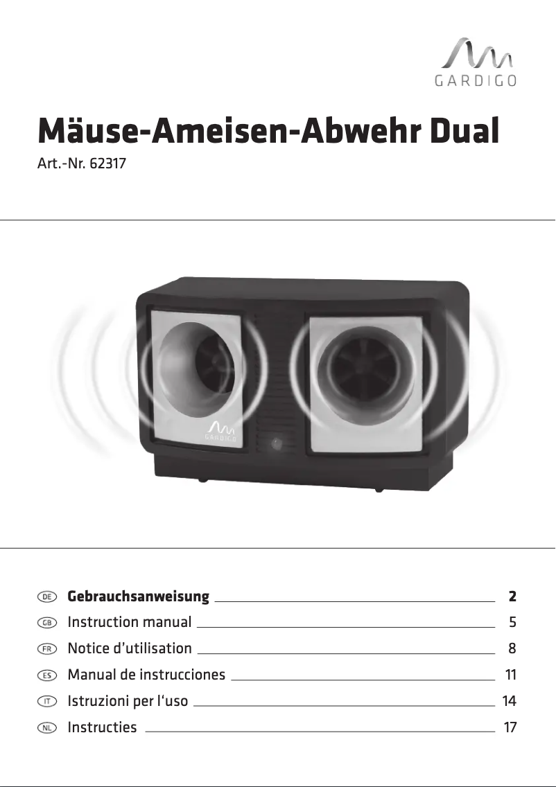Imagen de la primera página del manual del dispositivo 62317