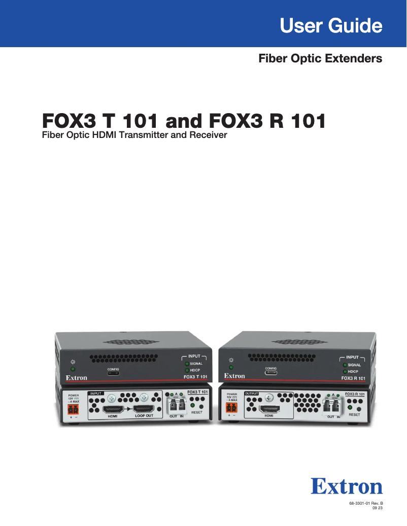 Imagen de la primera página del manual del dispositivo FOX3 R 101