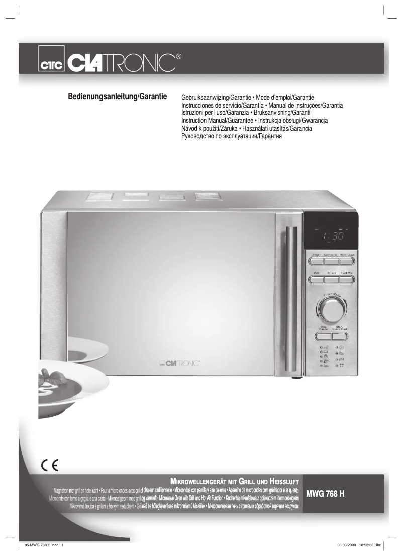 Imagen de la primera página del manual del dispositivo MWG 768 H