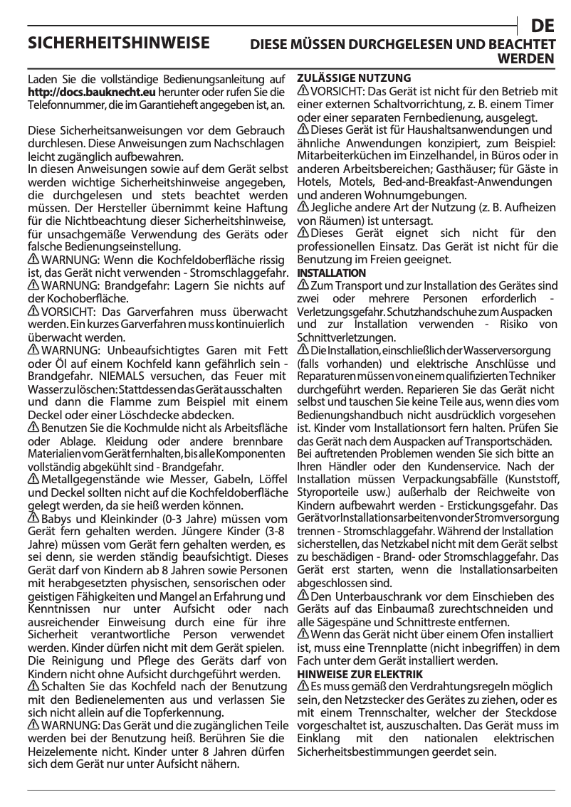 Imagen de la primera página del manual del dispositivo BS5760CCPFT