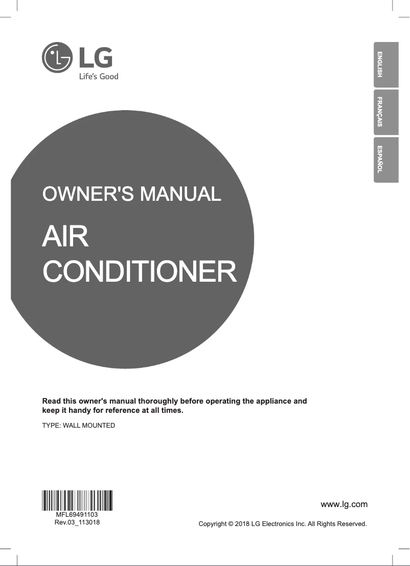 Imagen de la primera página del manual del dispositivo LSN240HEV2