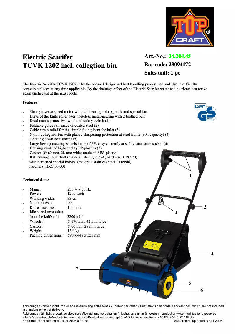 Imagen de la primera página del manual del dispositivo TCVK 1202