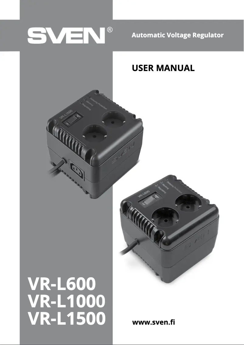Imagen de la primera página del manual del dispositivo VR-L1000