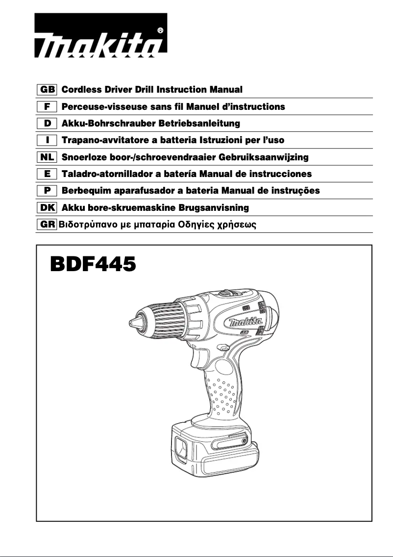 Página 1 del manual Manual de usuario Makita BDF445RHE