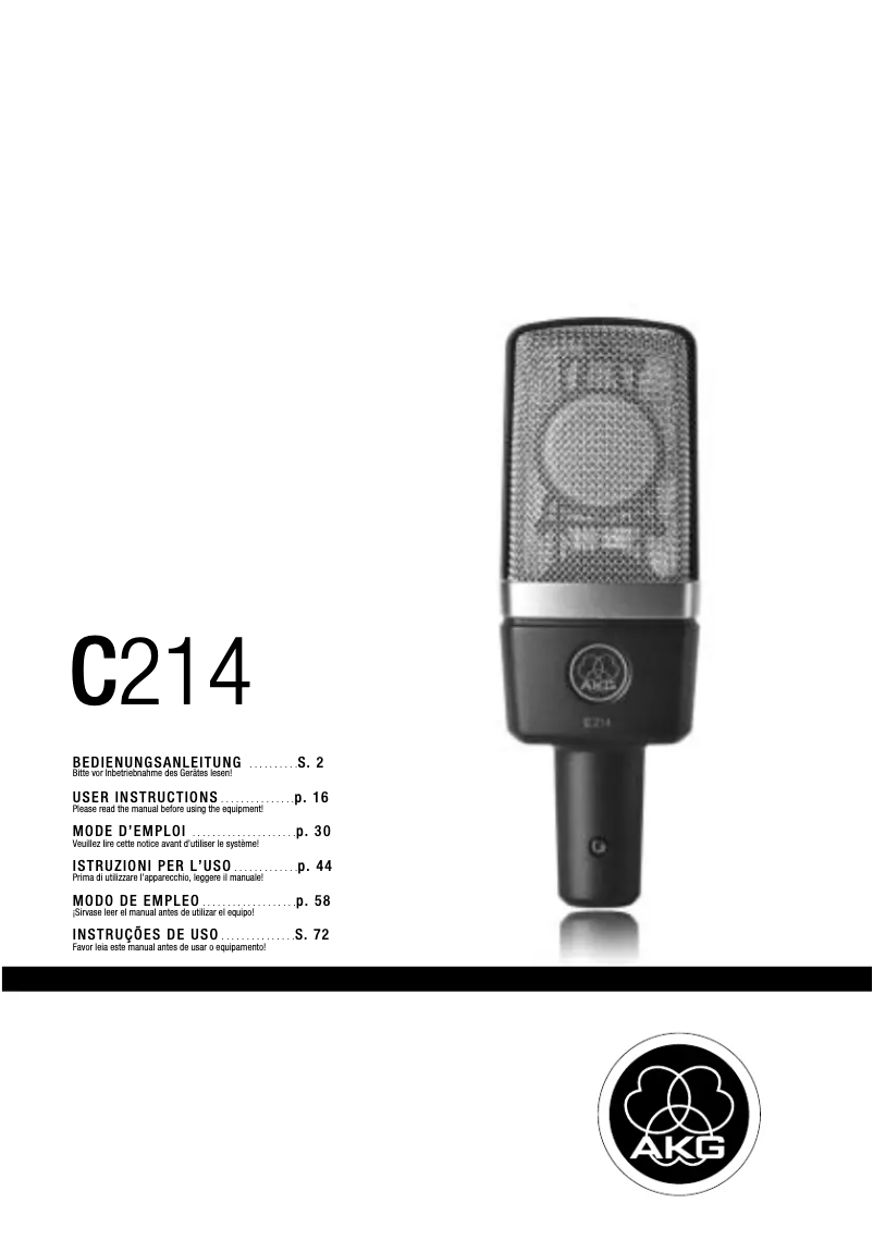 Imagen de la primera página del manual del dispositivo C214