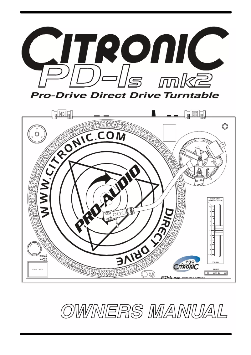 Página 1 del manual Manual de usuario Citronic PD-1S MK2
