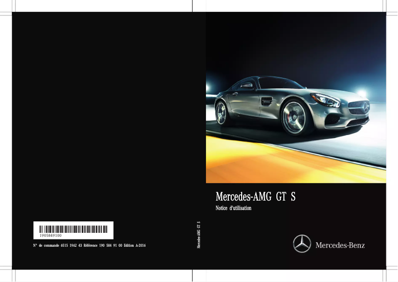 Imagen de la primera página del manual del dispositivo AMG GT S (2016)