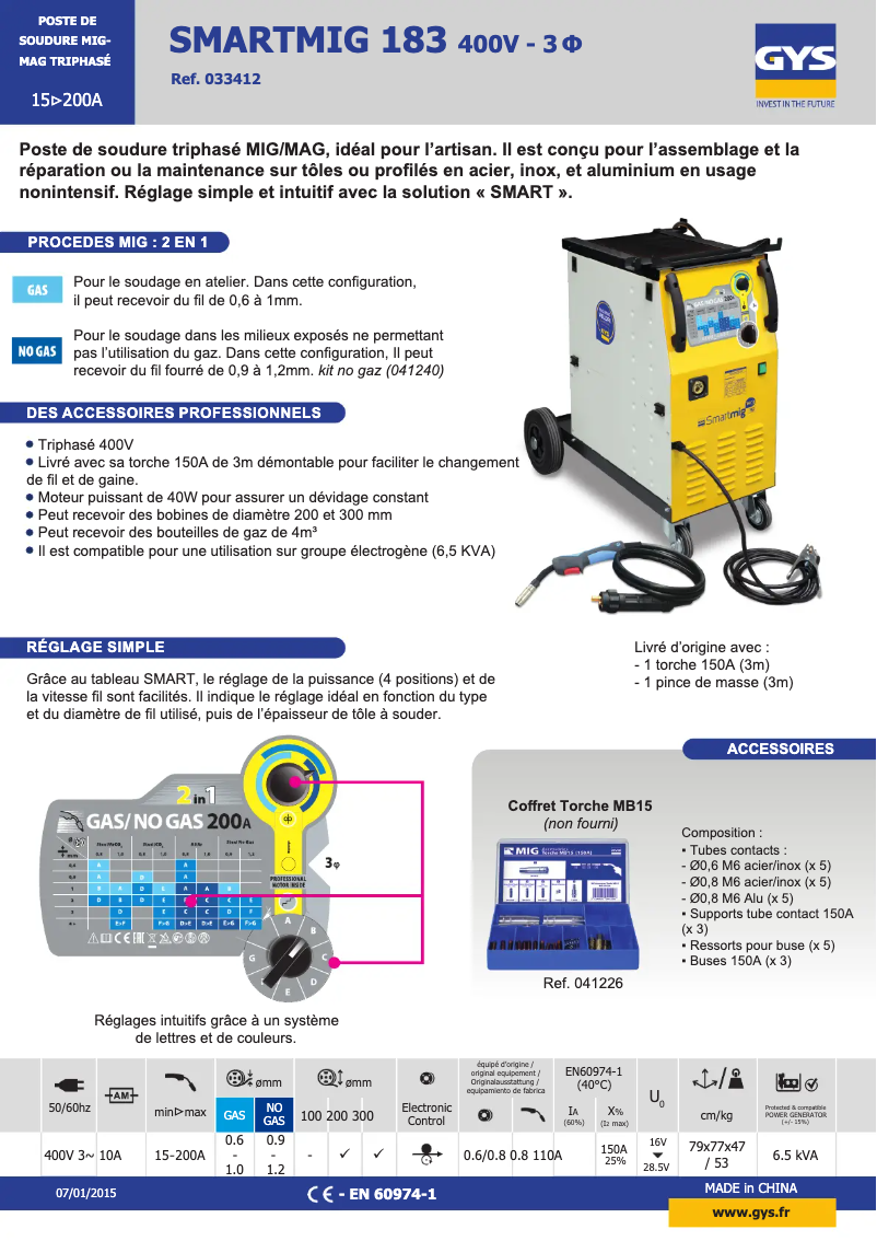 Imagen de la primera página del manual del dispositivo Smartmig 183