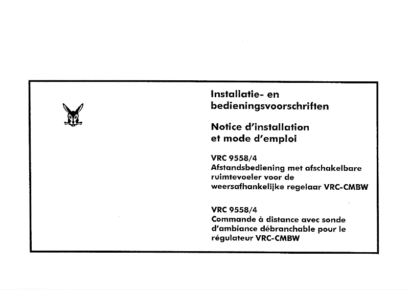 Imagen de la primera página del manual del dispositivo VRC 9558/4