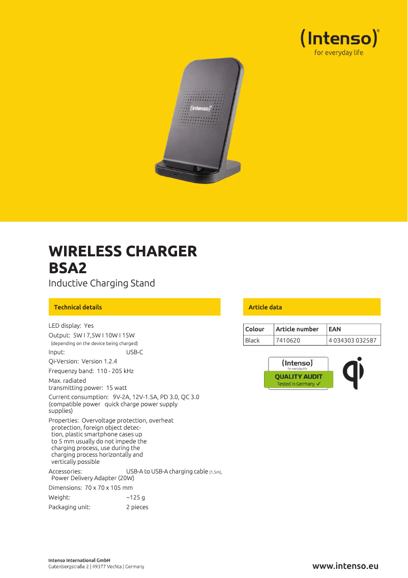 Imagen de la primera página del manual del dispositivo BSA2