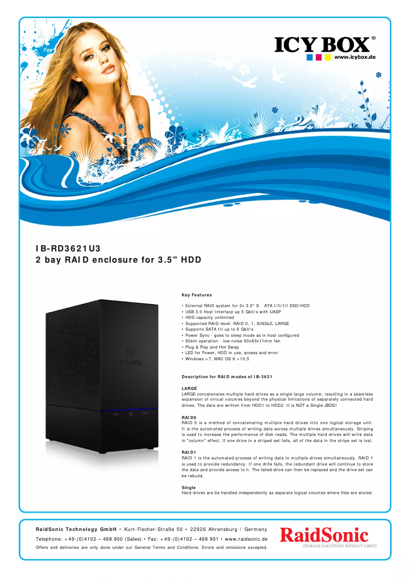 Imagen de la primera página del manual del dispositivo IB-RD3621U3