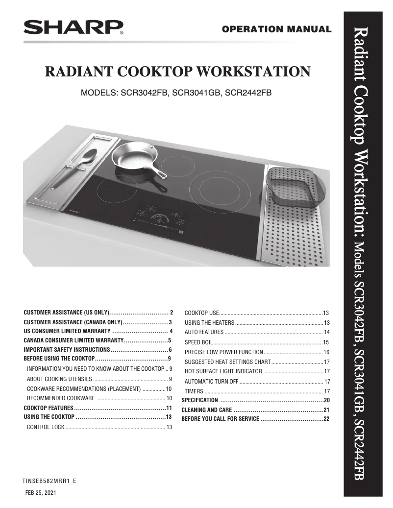 Página 1 del manual Manual de usuario Sharp SCR3041GB