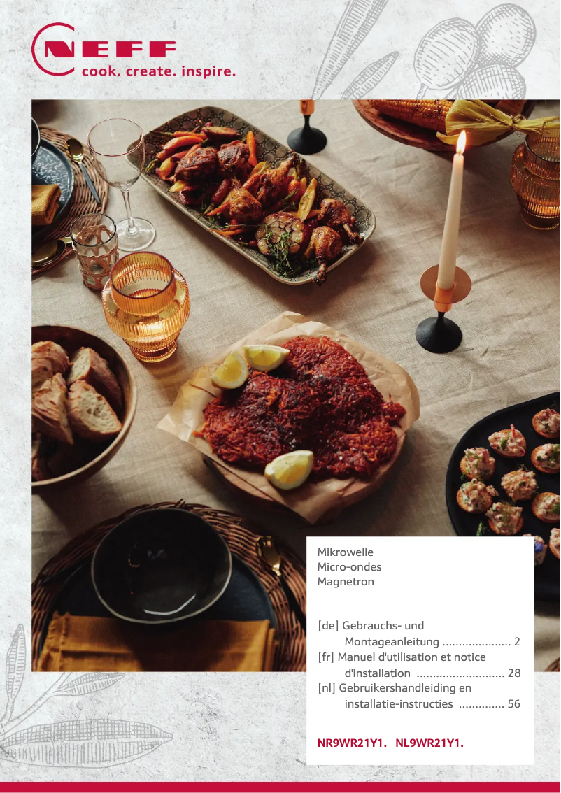 Página 1 del manual Guía de instalación Neff NL9WR21Y1