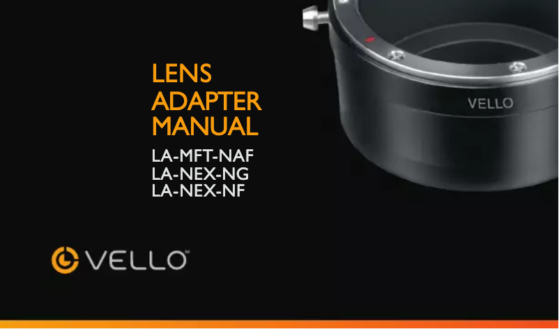 Página 1 del manual Manual de usuario Vello LA-NEX-NG