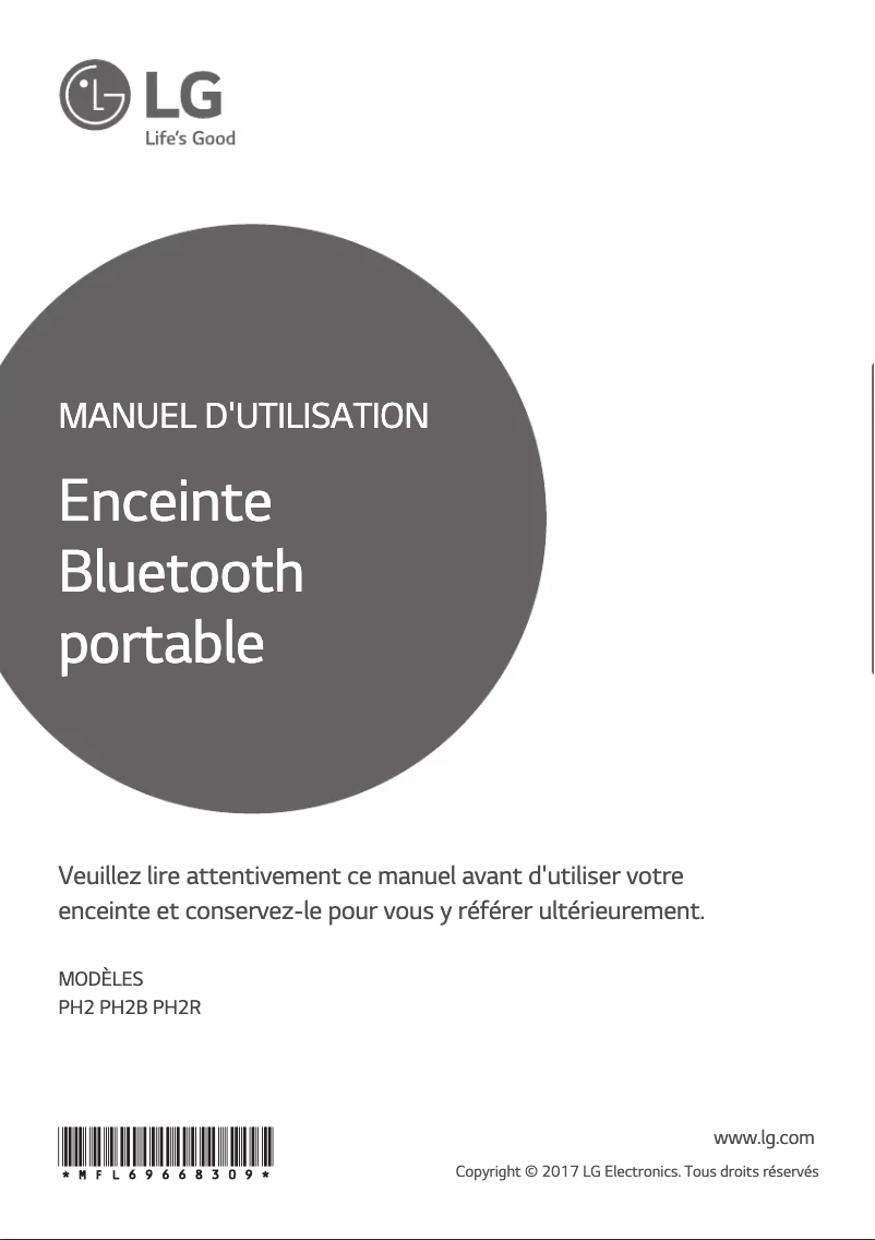 Página nº 1 - Manual de usuario LG PH2