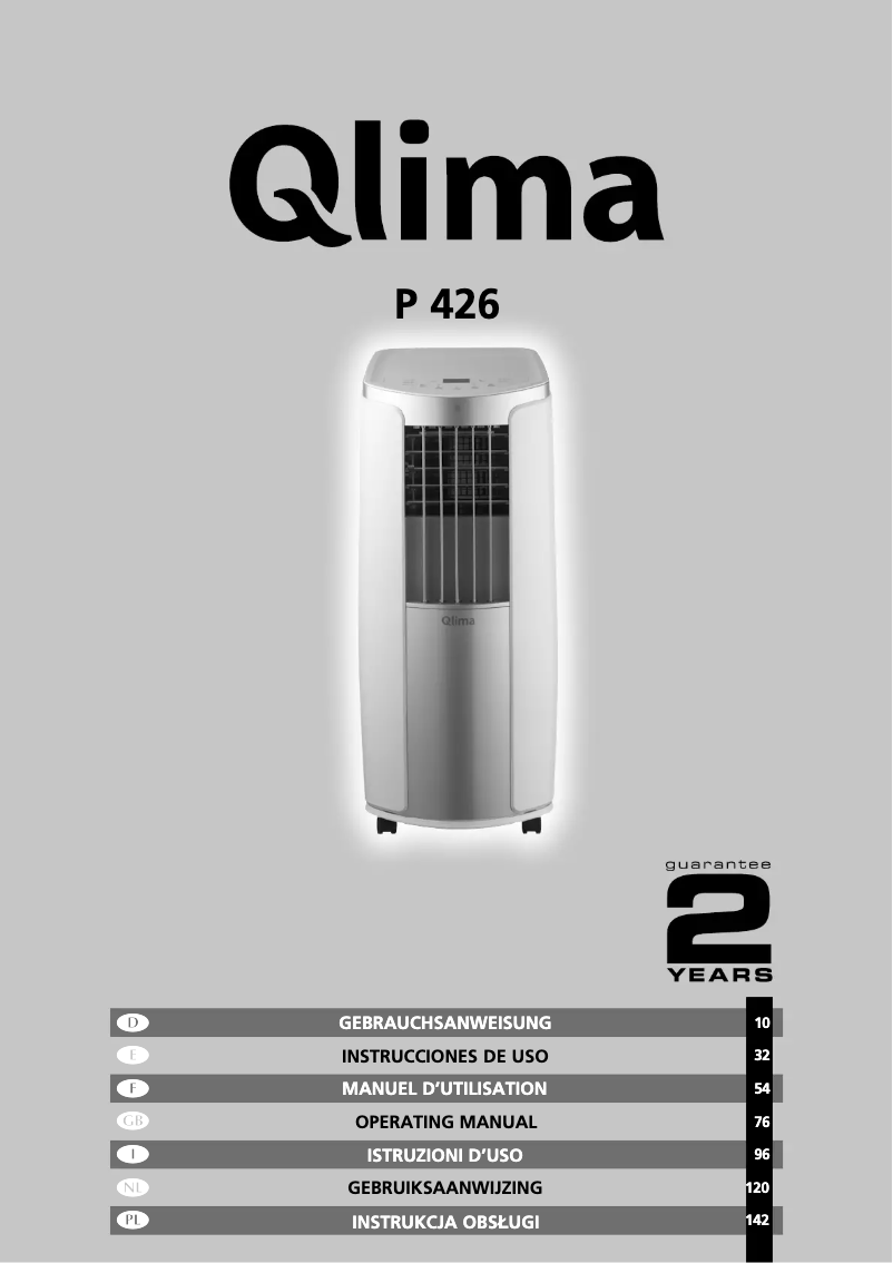 Página nº 1 - Manual de usuario Qlima P426