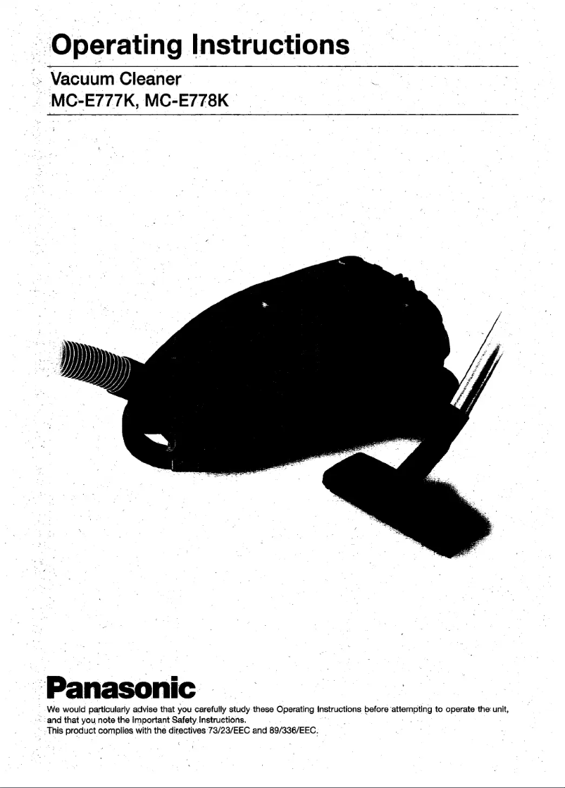 Página 1 del manual Manual de usuario Panasonic MC-E778