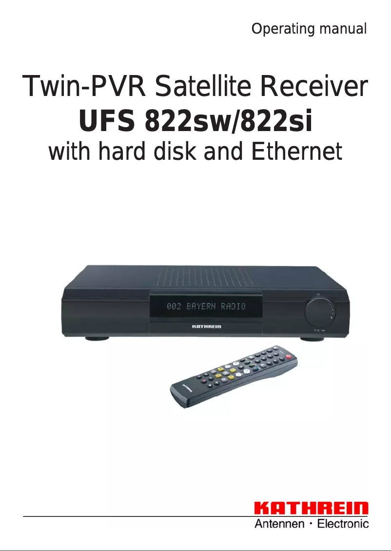 Imagen de la primera página del manual del dispositivo UFS 822SW